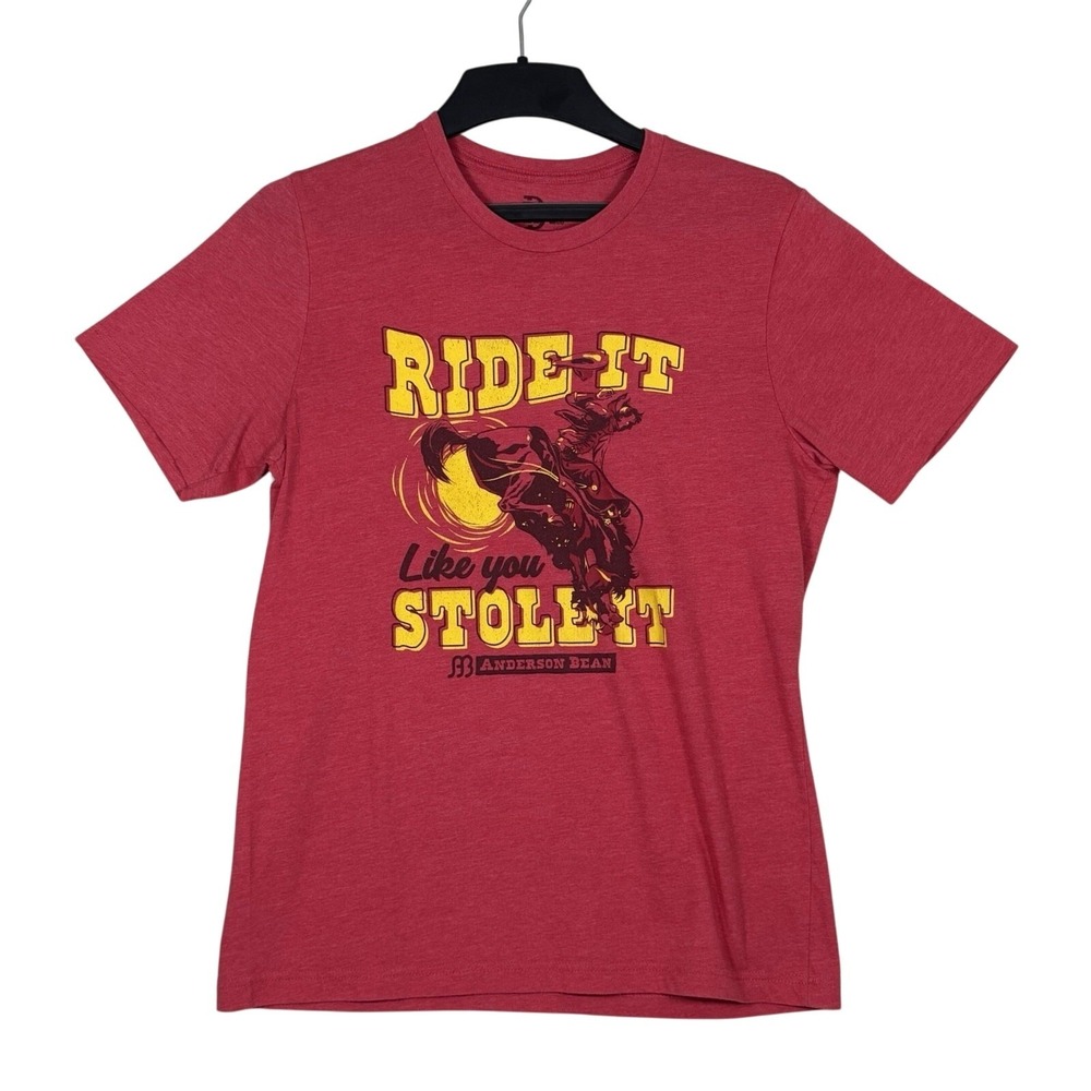 RED DIRT HAT CO mens Large Graphic Tee Shirt Ride It‎ Like You Stole It